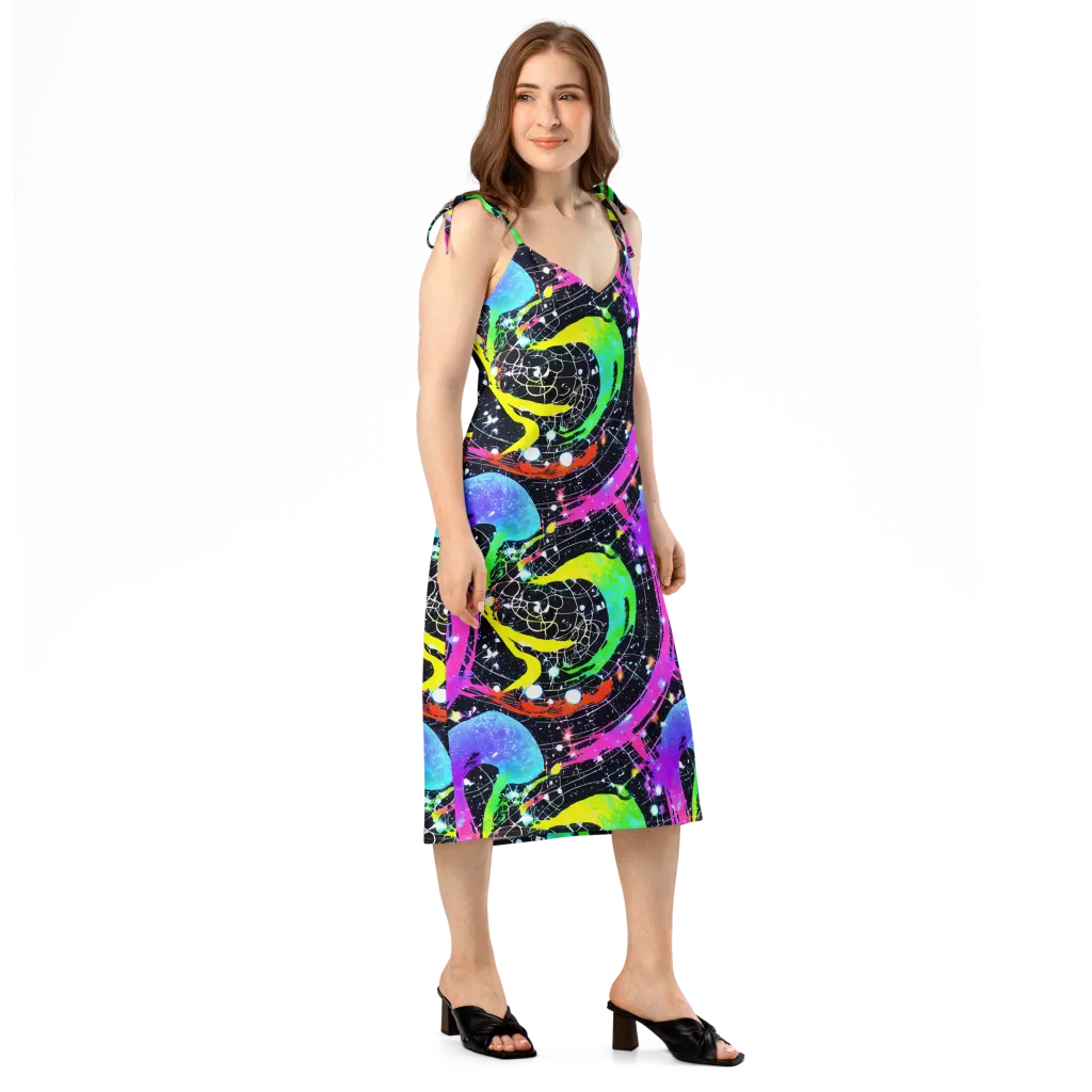 Galactic Riot on Slip Dress — Right Front
