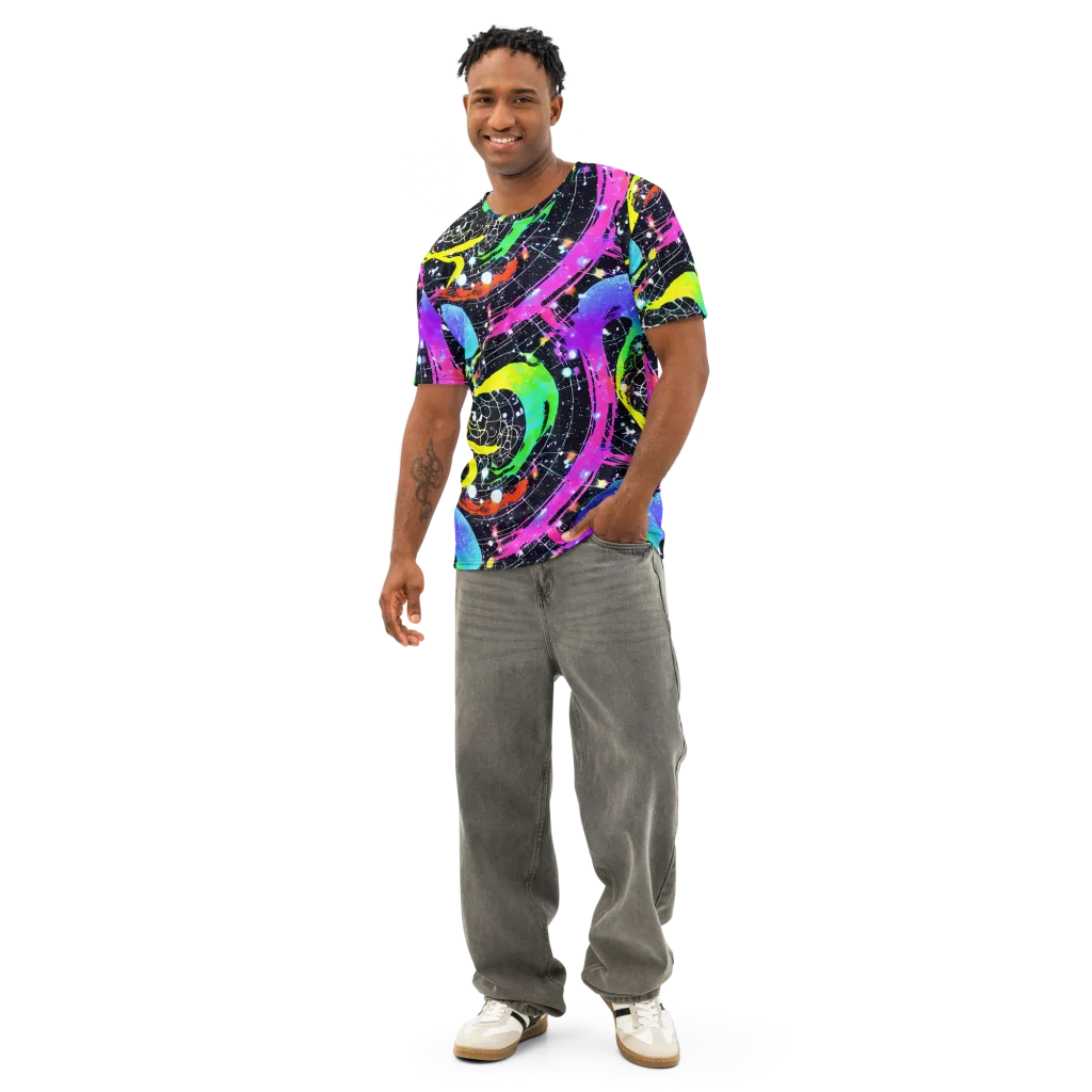 Galactic Riot on Men's Cotton Crew Neck T-Shirt — Front