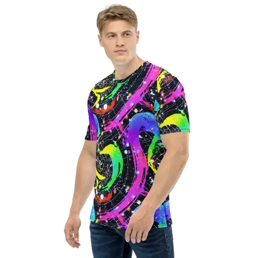 Galactic Riot on a Men's Crew Neck T-Shirt