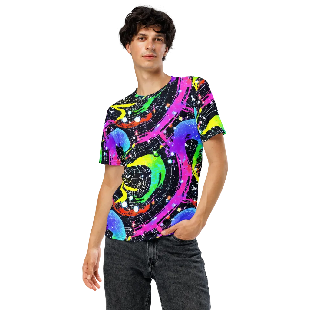 Galactic Riot on Men's Crew Neck T-Shirt — Front