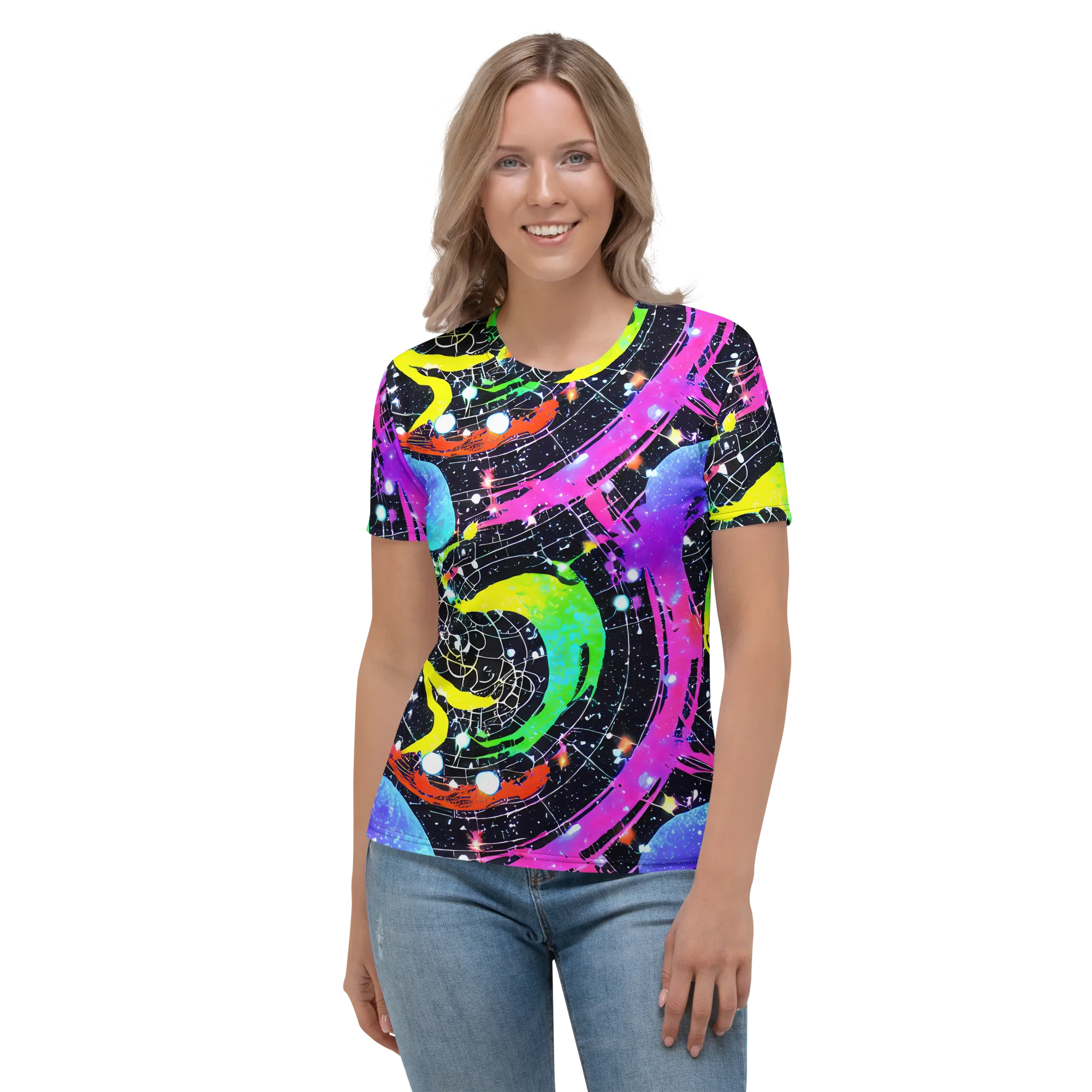 Galactic Riot on Women's Crew Neck T-Shirt — Front