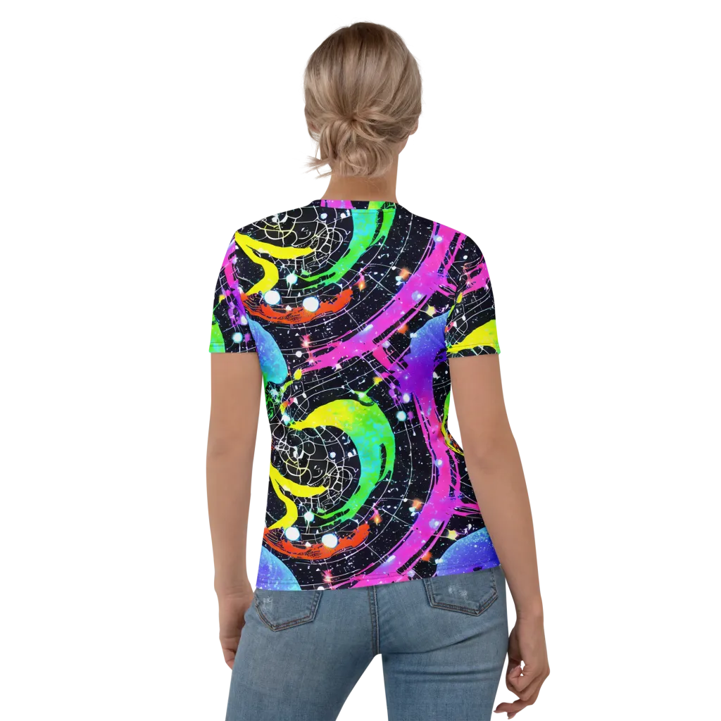 Galactic Riot on Women's Crew Neck T-Shirt — Back