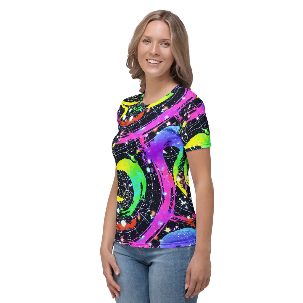 Galactic Riot on Women's Crew Neck T-Shirt — Left