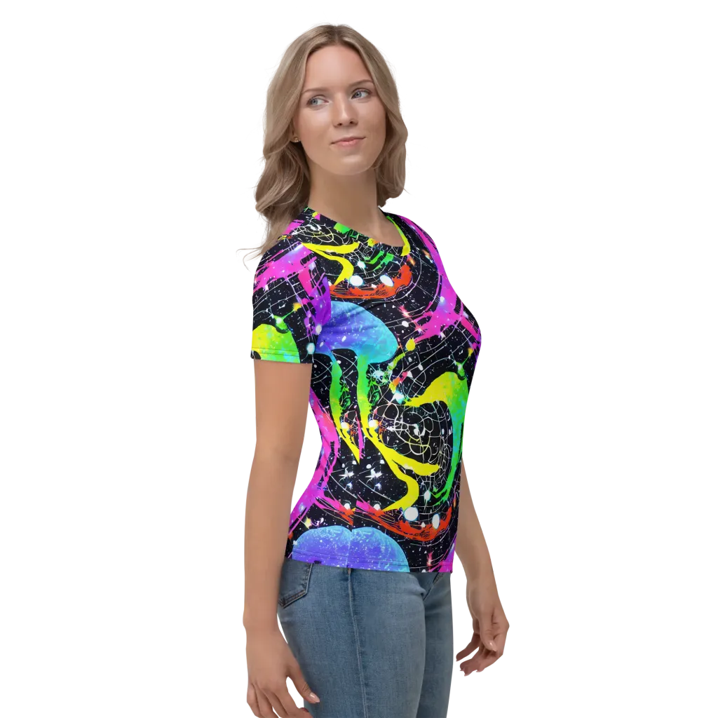 Galactic Riot on Women's Crew Neck T-Shirt — Right