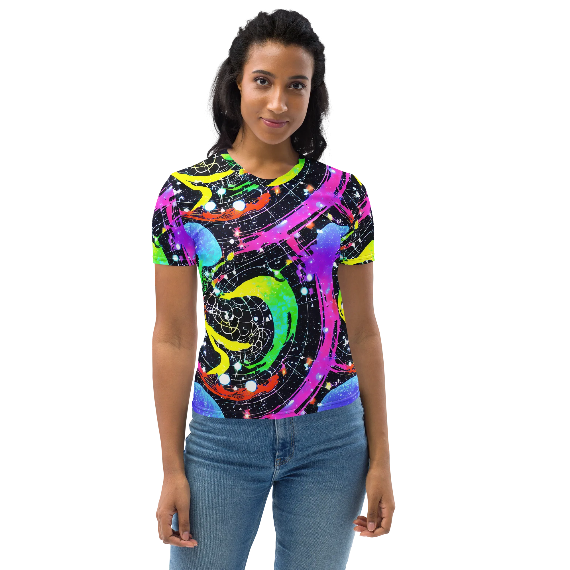 Galactic Riot on Women's Crew Neck T-Shirt — Front