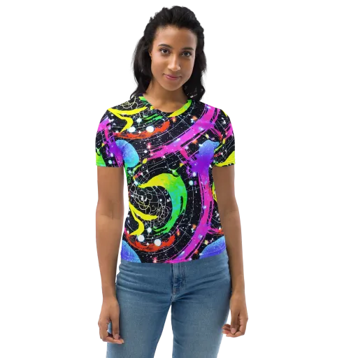 Galactic Riot on a Women's Crew Neck T-Shirt