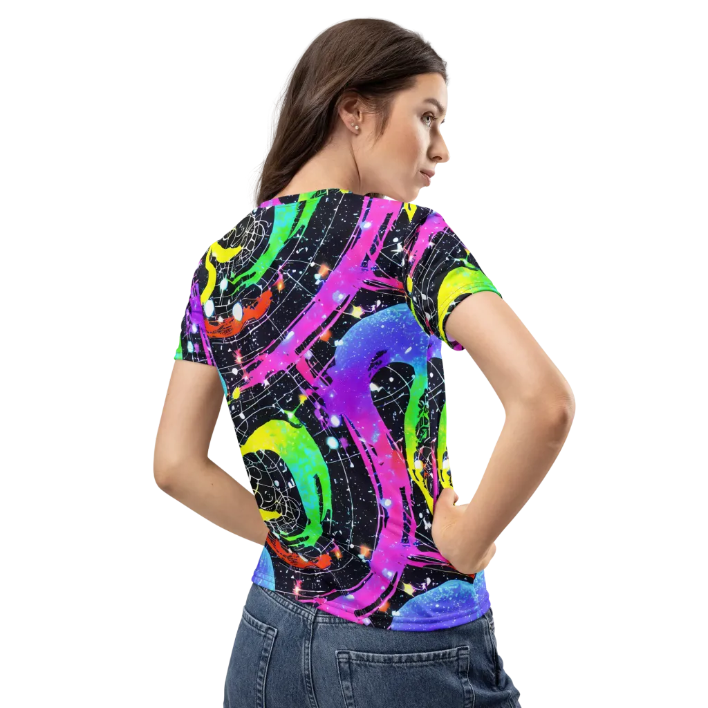 Galactic Riot on Women's Crew Neck T-Shirt — Back