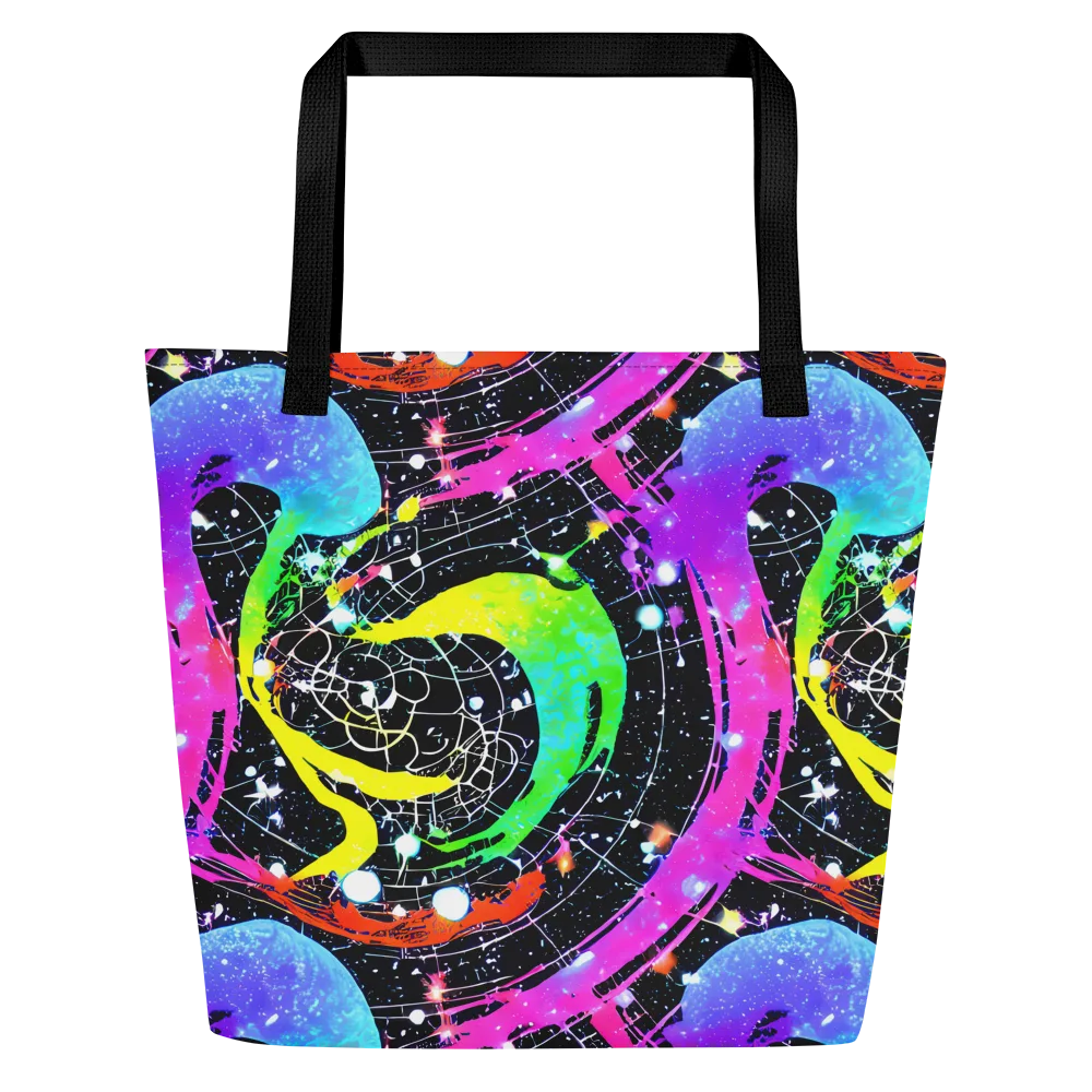 Galactic Riot on Large Tote Bag W/ Pocket — Front