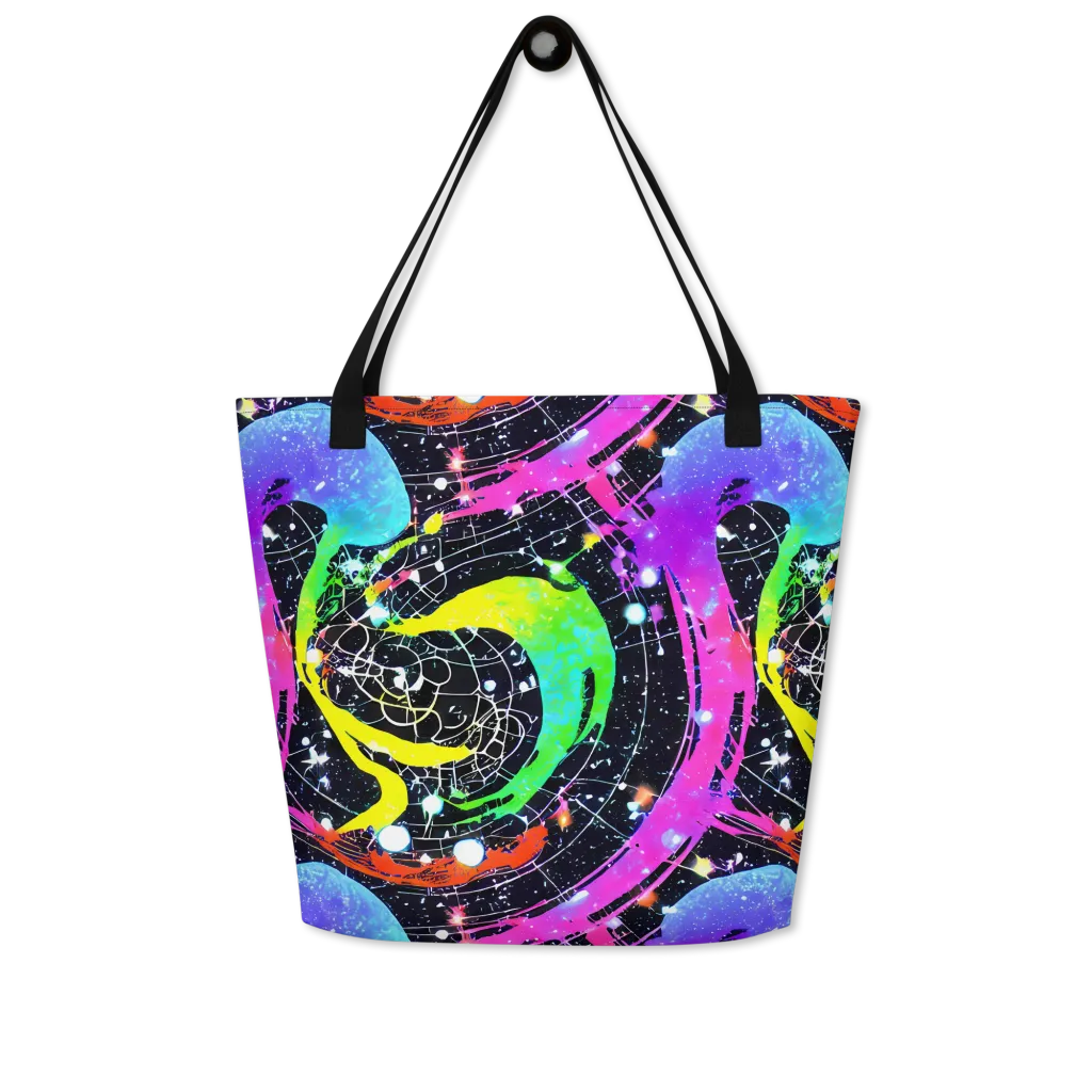 Galactic Riot on Large Tote Bag W/ Pocket — Front