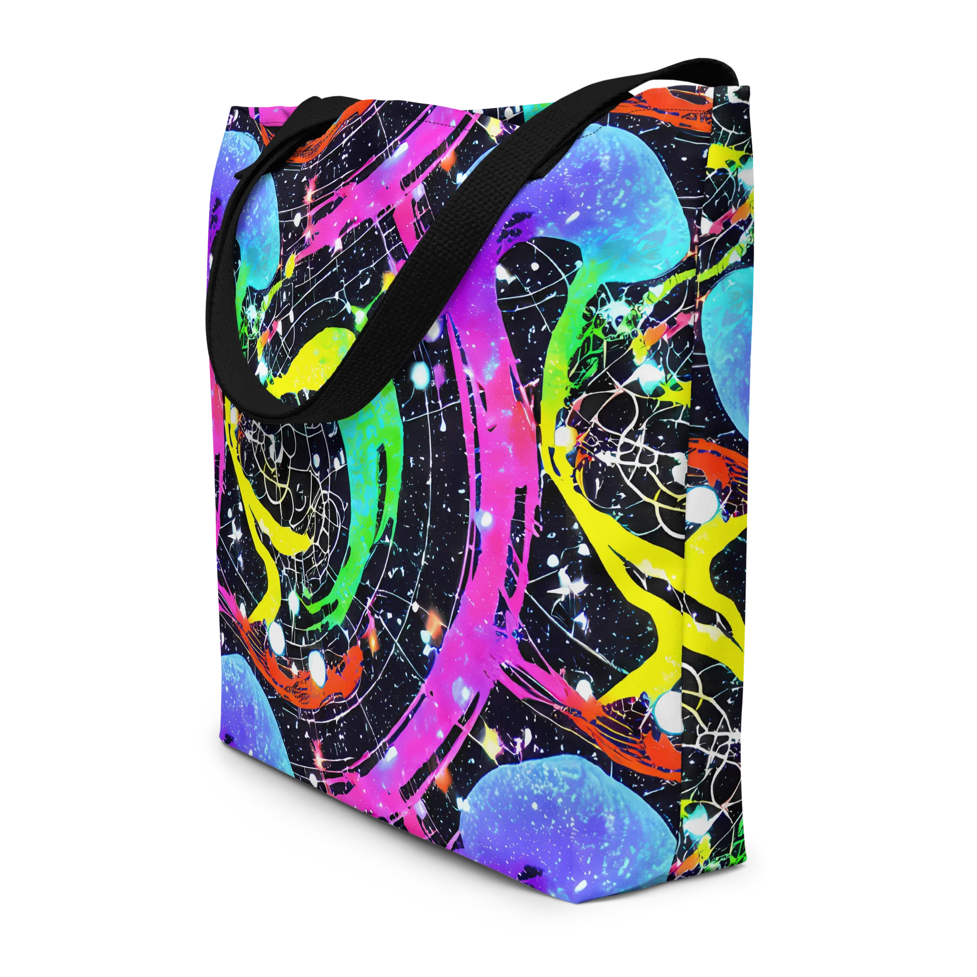 Galactic Riot on Large Tote Bag W/ Pocket — Front