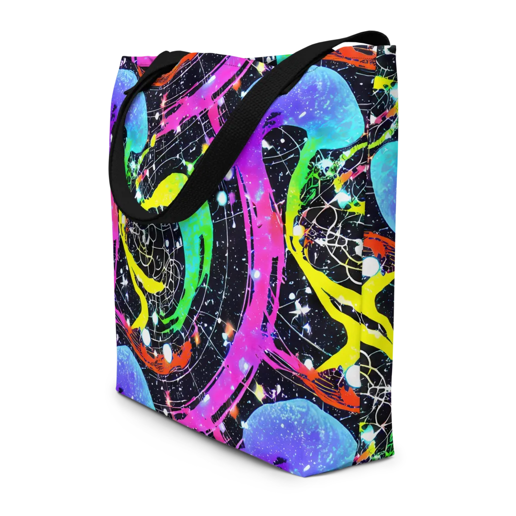 Galactic Riot on Large Tote Bag W/ Pocket — Front