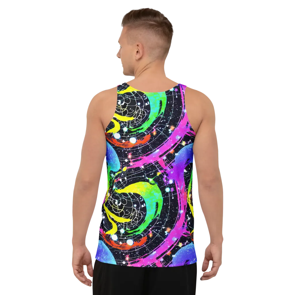 Galactic Riot on Men's Tank Top — Back