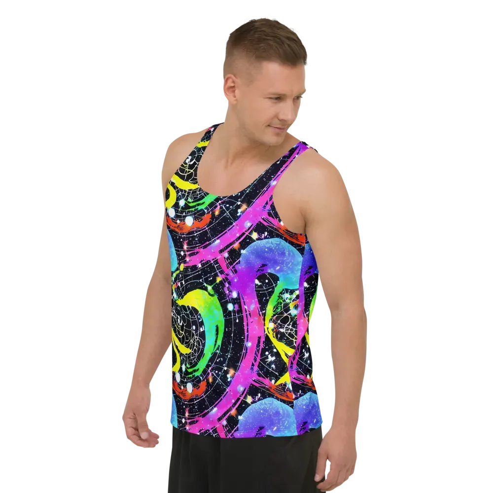 Galactic Riot on Men's Tank Top — Left Front
