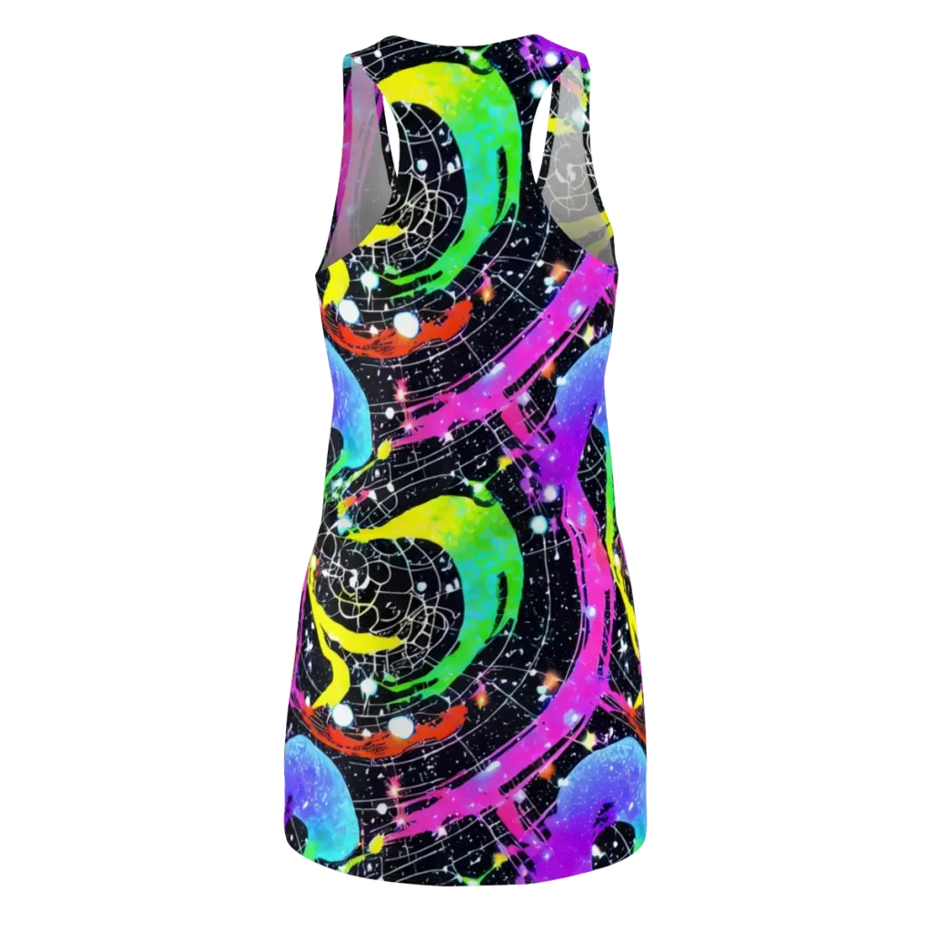 Galactic Riot on Racerback Dress — Back