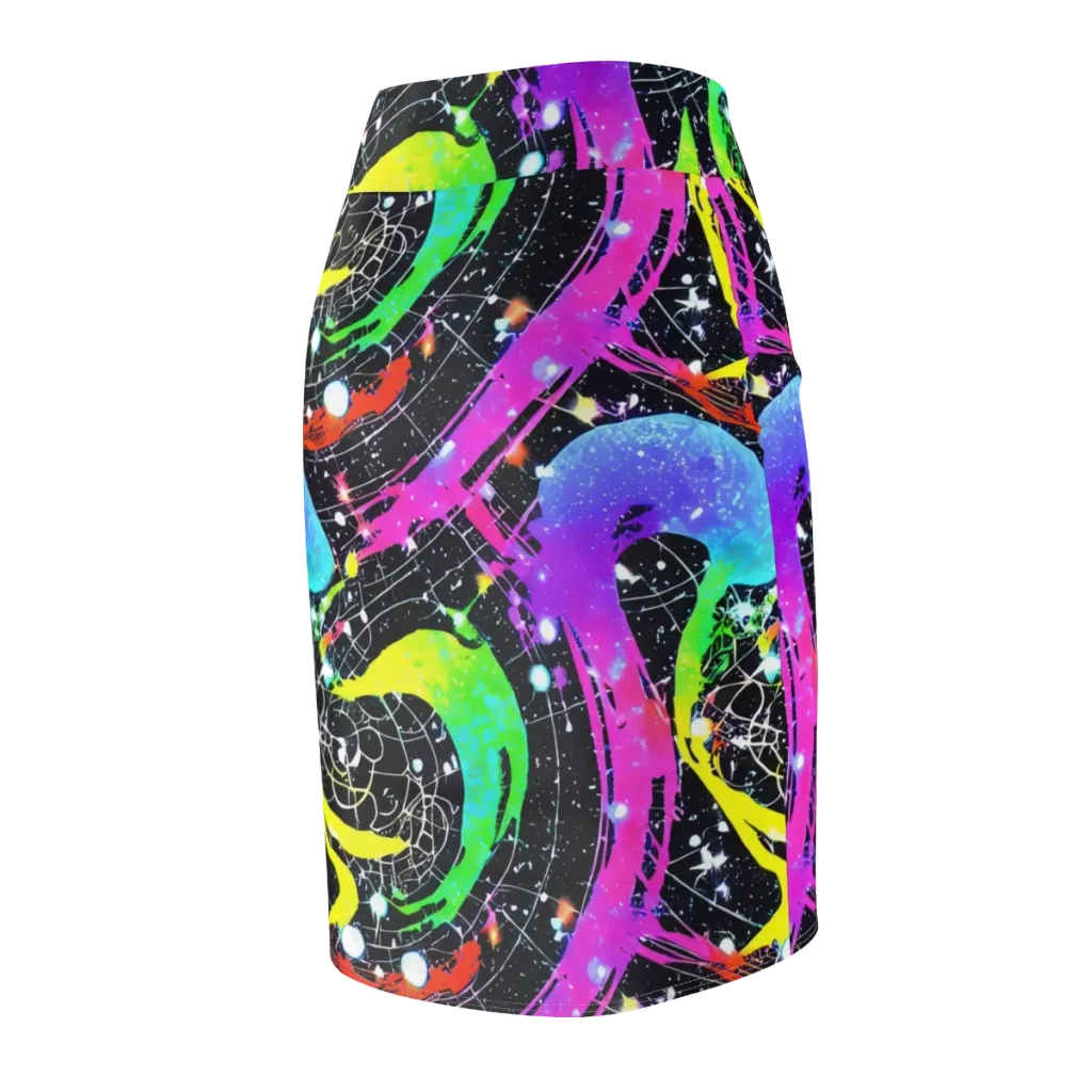Galactic Riot on Pencil Skirt — Back Side
