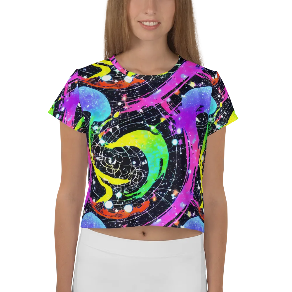 Galactic Riot on Crop Tee — Front