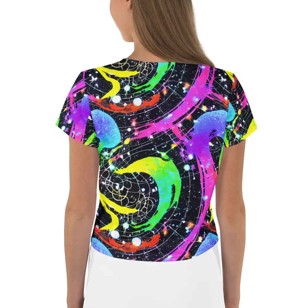 Galactic Riot on Crop Tee — Back