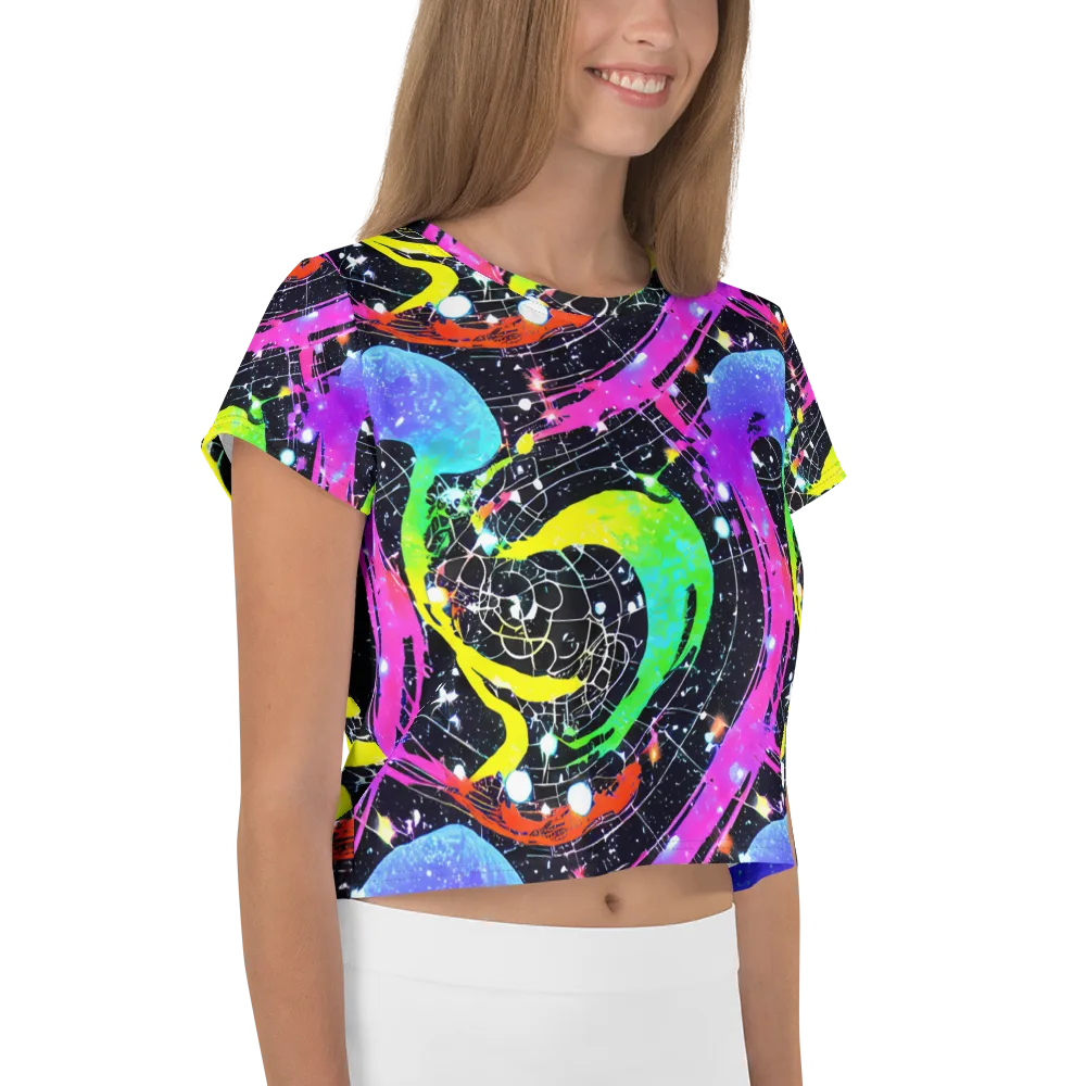Galactic Riot on Crop Tee — Right