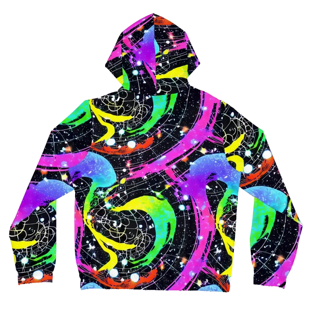 Galactic Riot on Women's Full-Zip Hoodie — Back