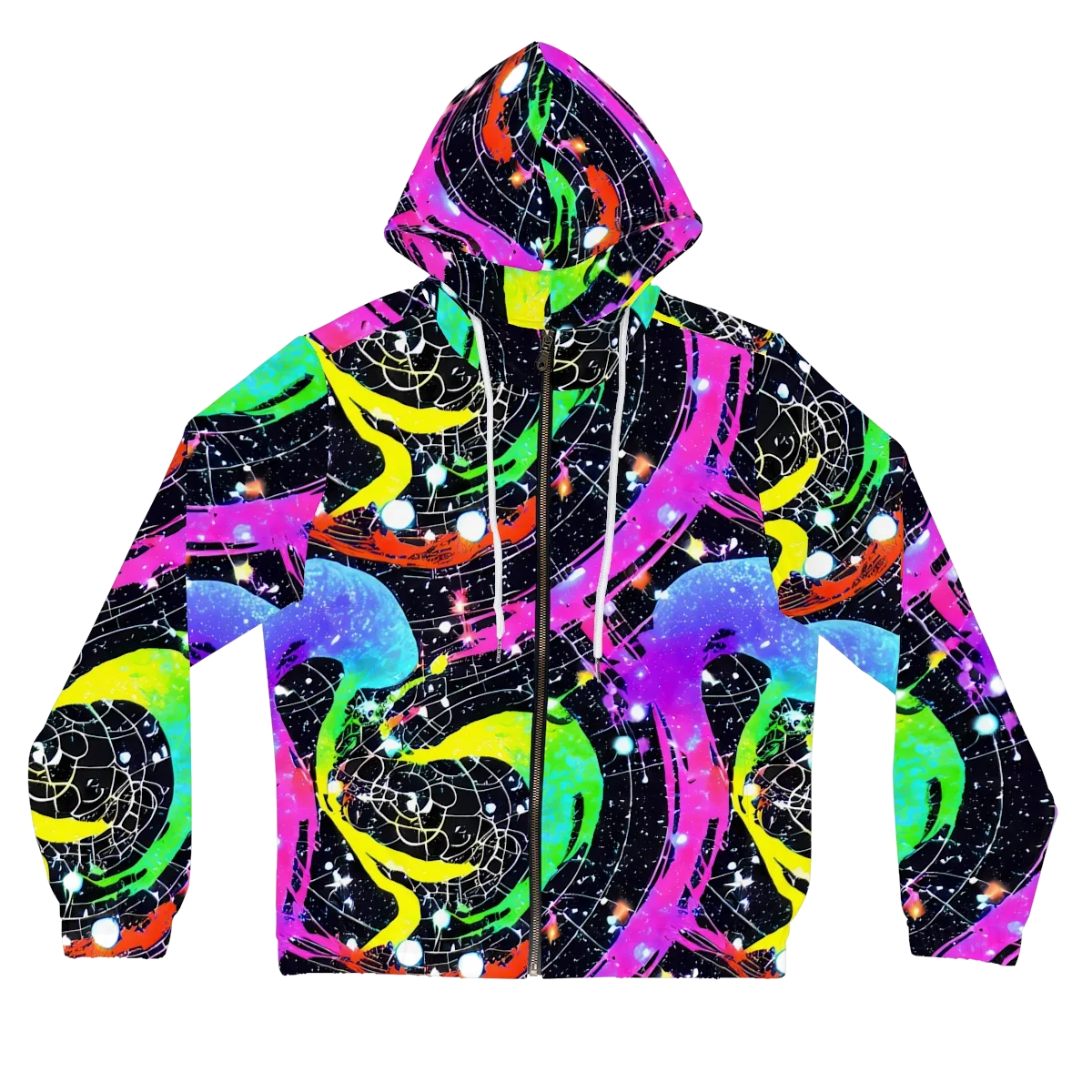 Galactic Riot on Women's Full-Zip Hoodie — Front