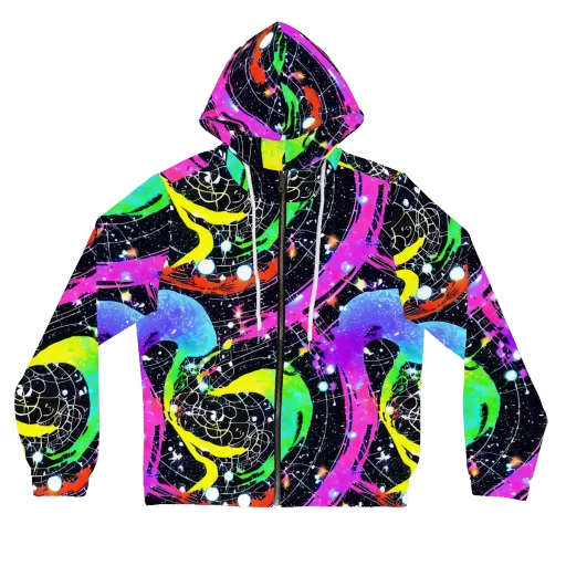 Galactic Riot on a Women's Full-Zip Hoodie
