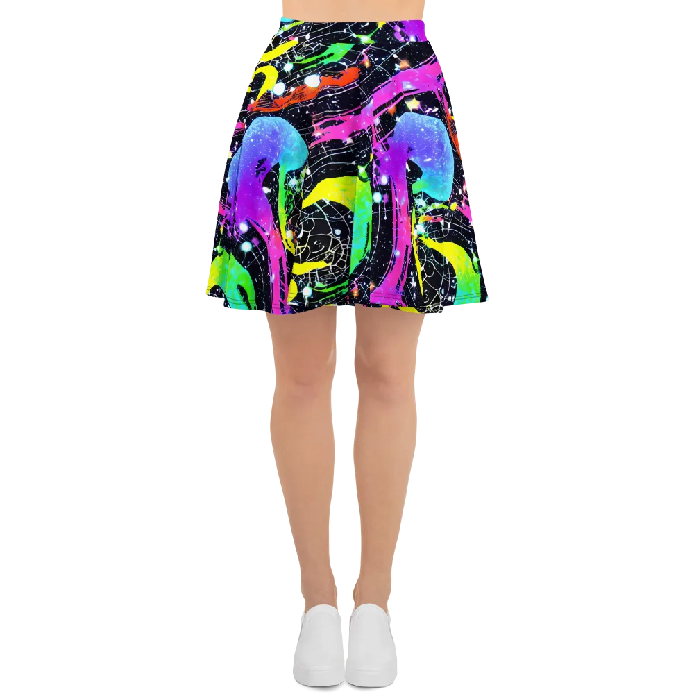 Galactic Riot on Skater Skirt — Front