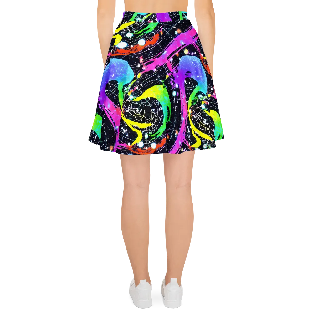 Galactic Riot on Skater Skirt — Back