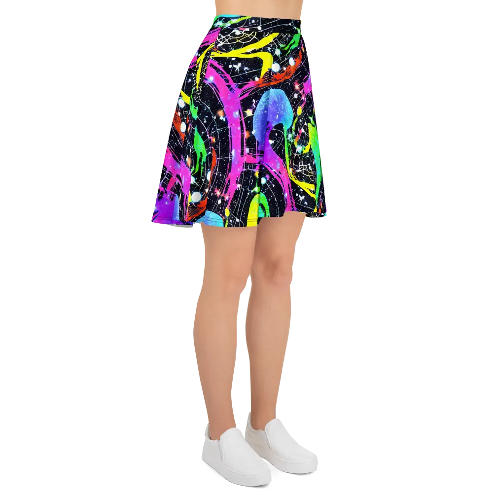 Galactic Riot on Skater Skirt — Right