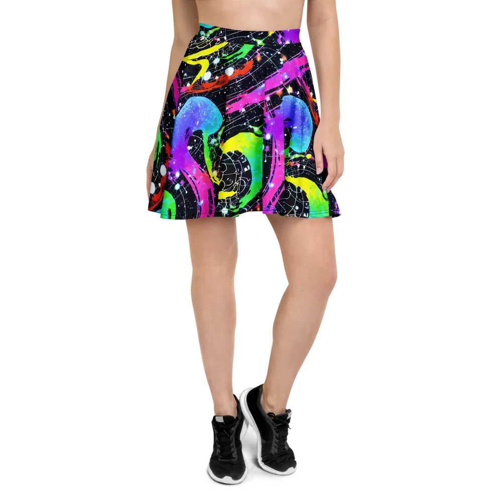 Galactic Riot on Skater Skirt — Front