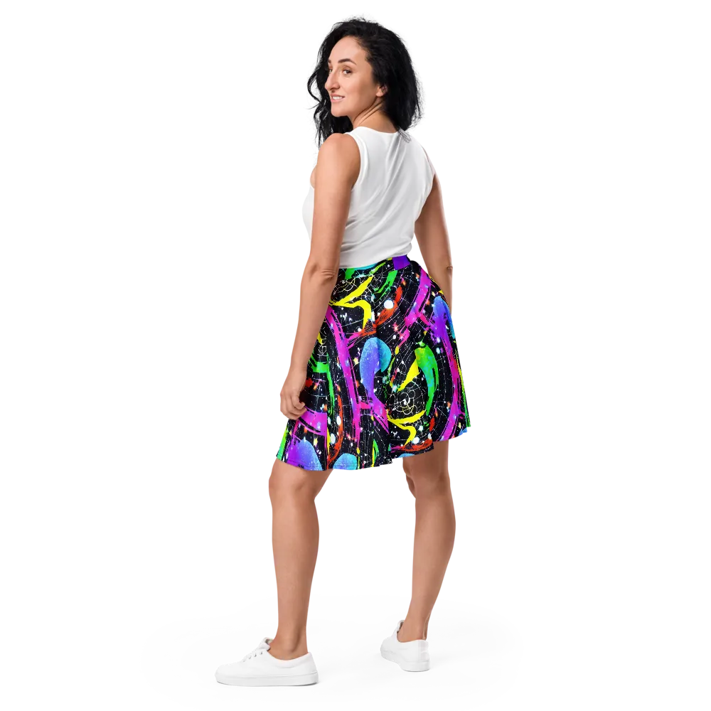 Galactic Riot on Skater Skirt — Back