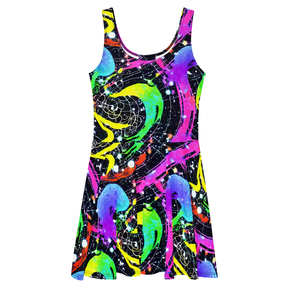 Galactic Riot on Skater Dress — Front