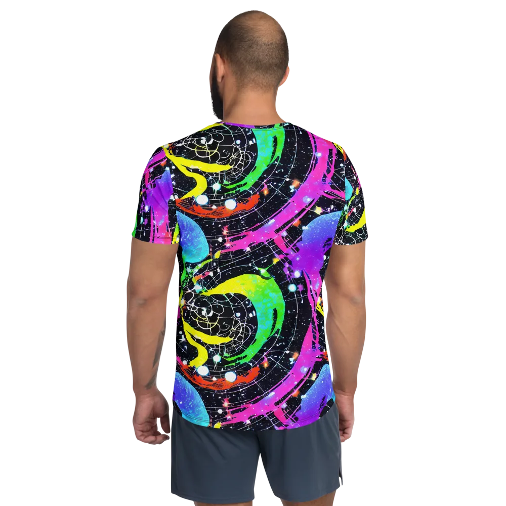 Galactic Riot on Men's Athletic T-Shirt — Back