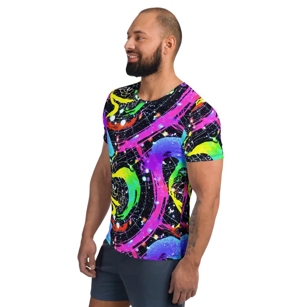 Galactic Riot on Men's Athletic T-Shirt — Left