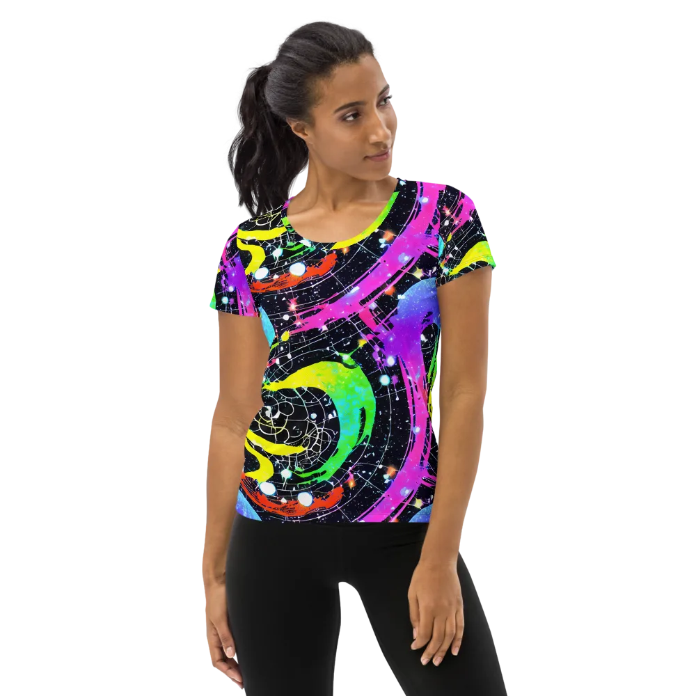 Galactic Riot on Women's Athletic T-Shirt — Front