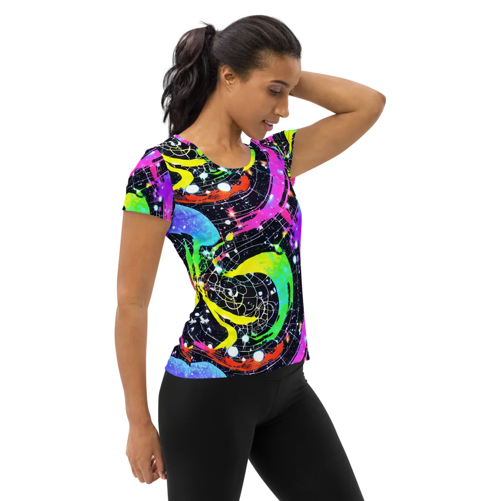 Galactic Riot on Women's Athletic T-Shirt — Right