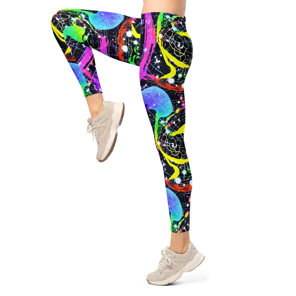 Galactic Riot on Leggings — Left