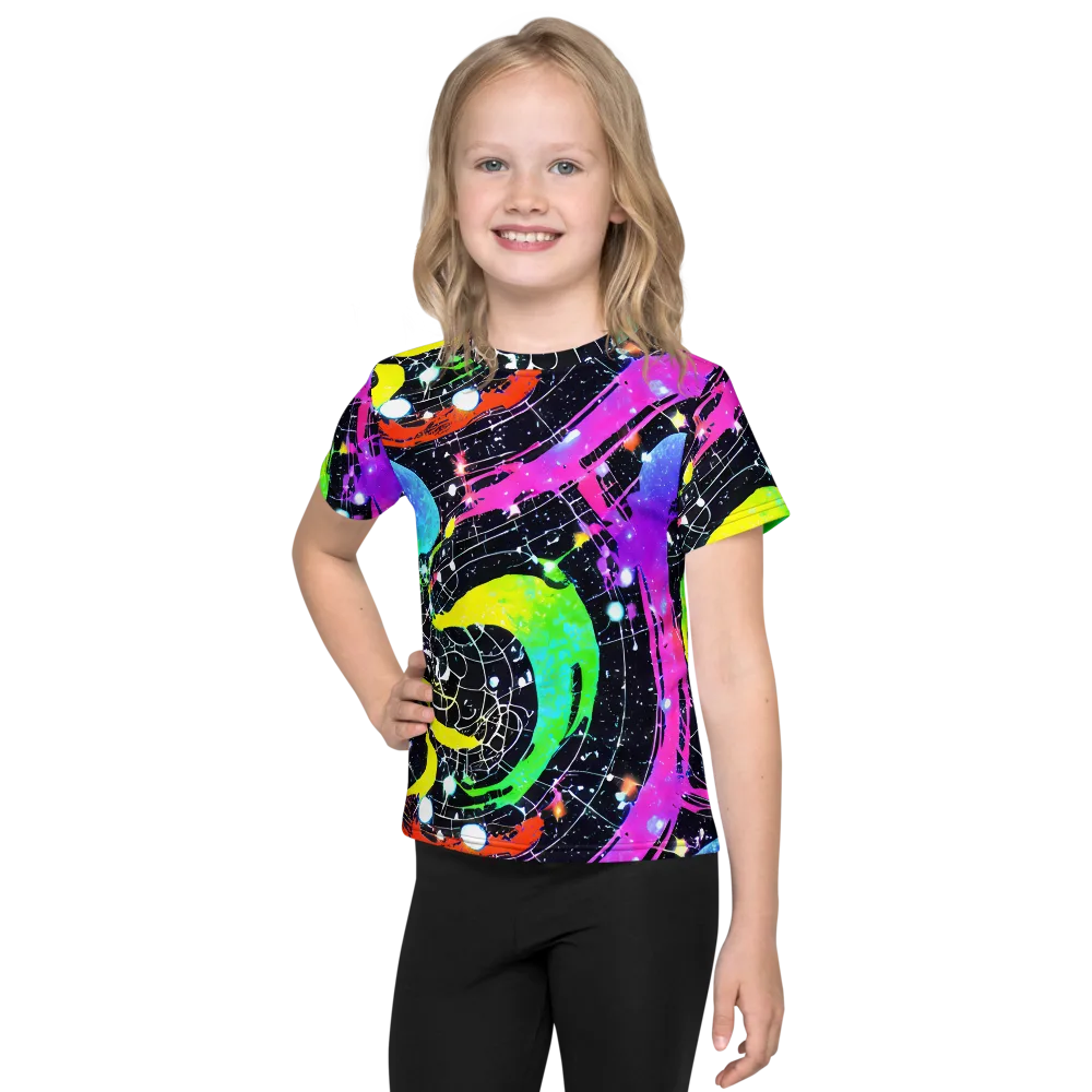 Galactic Riot on Kids Crew Neck T-Shirt — Front