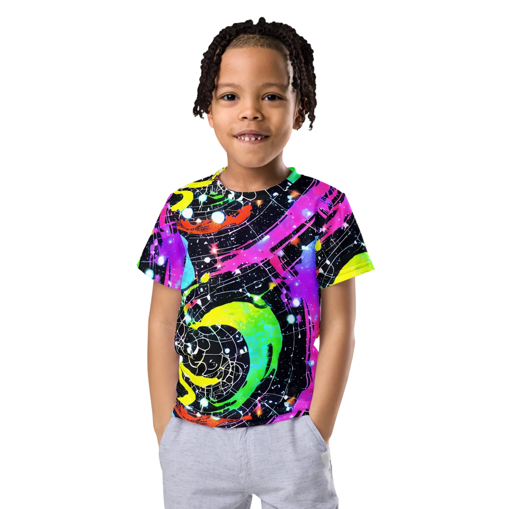 Galactic Riot on Kids Crew Neck T-Shirt — Front