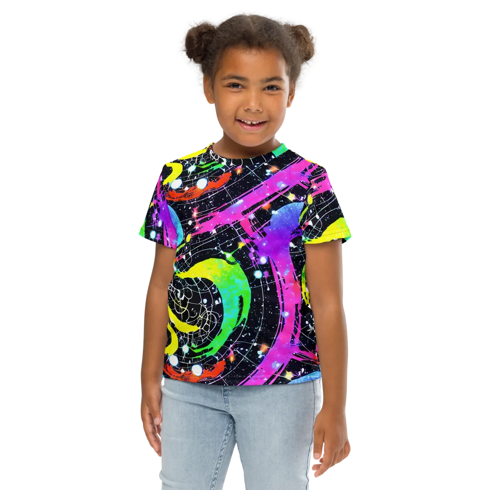 Galactic Riot on Kids Crew Neck T-Shirt — Front
