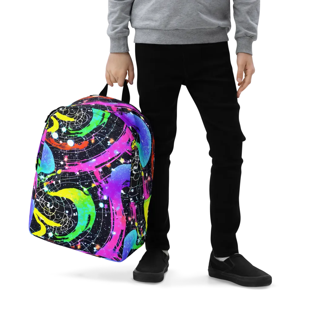 Galactic Riot on Minimalist Backpack — Zoomed-in