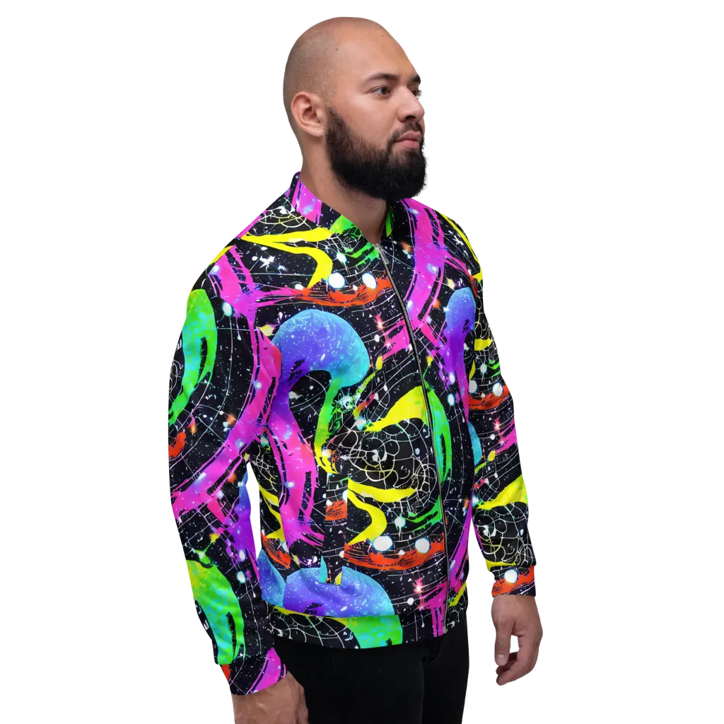 Galactic Riot on Bomber Jacket — Right