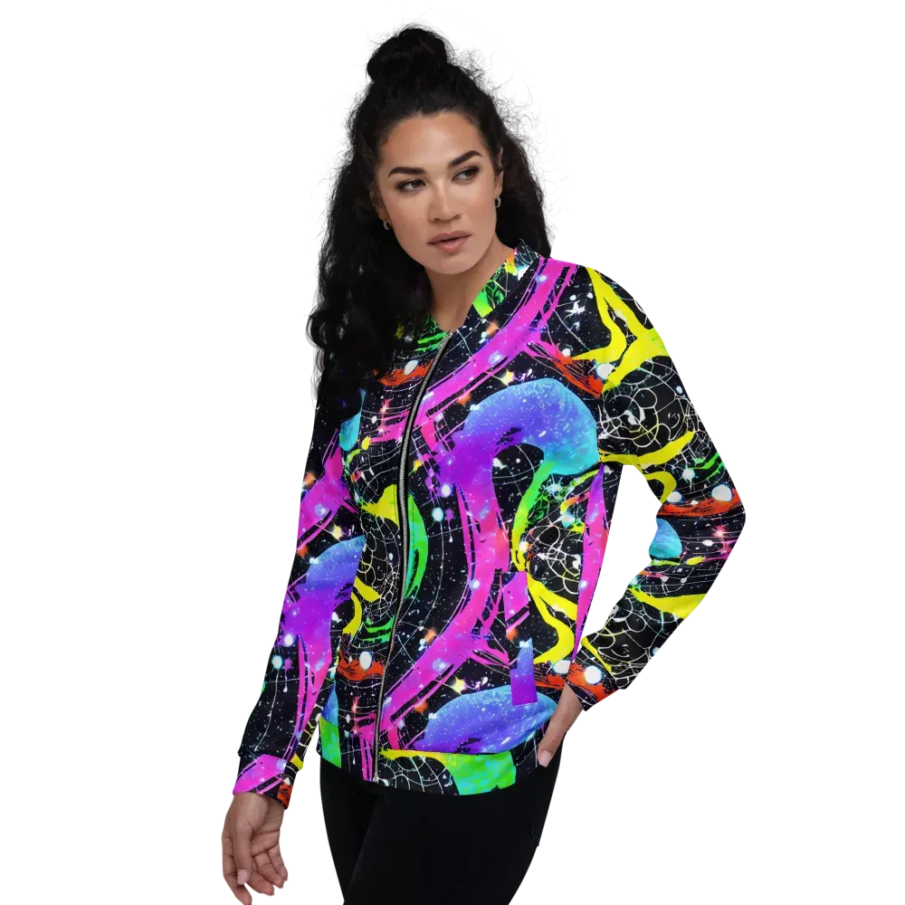Galactic Riot on Bomber Jacket — Left