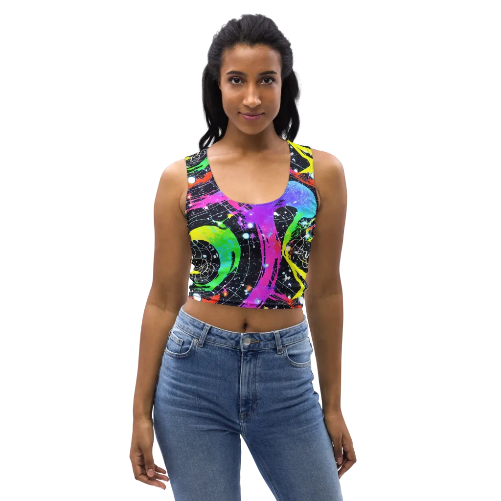 Galactic Riot on Crop Top — Front