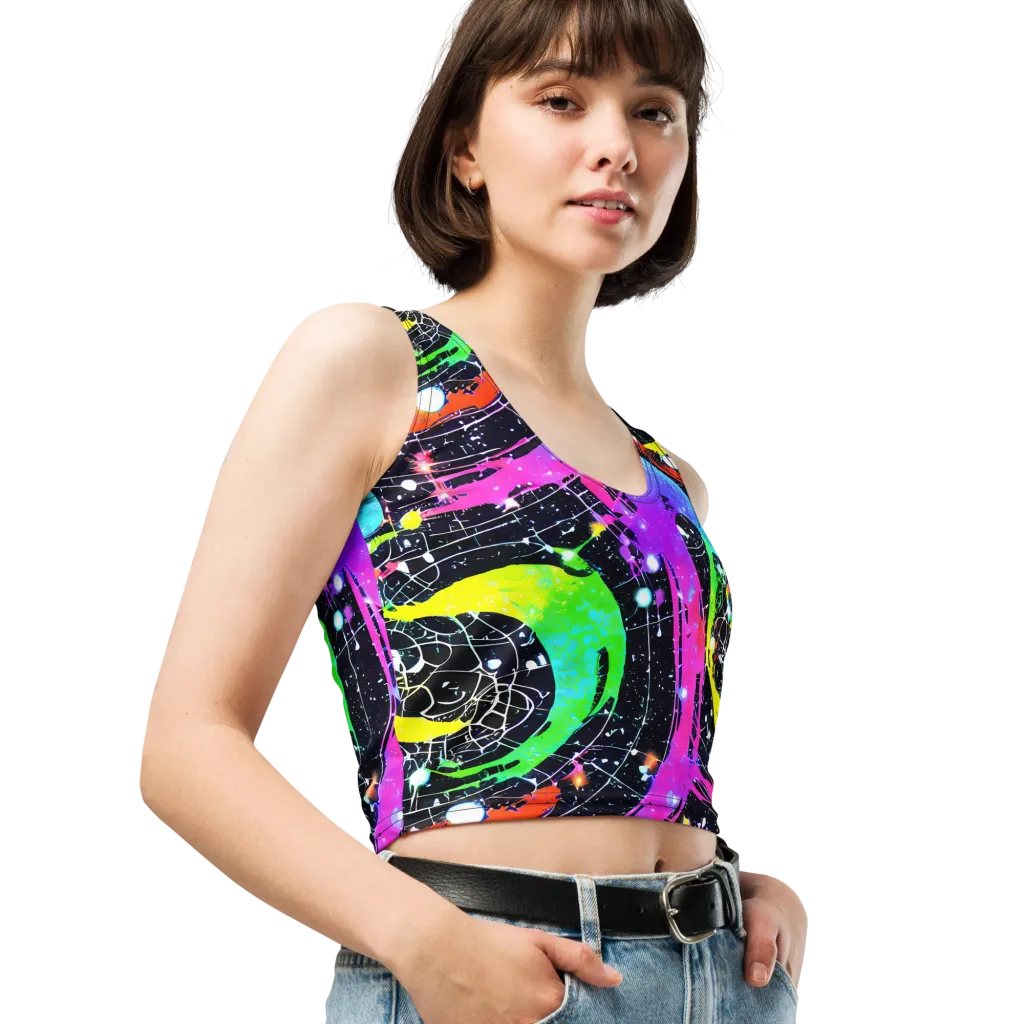 Galactic Riot on Crop Top — Right Front