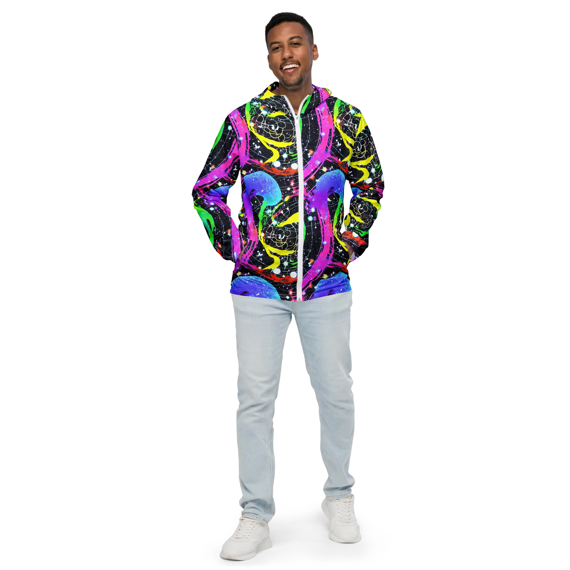 Galactic Riot on Men's Windbreaker — Front