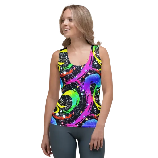 Galactic Riot on a Women's Tank Top
