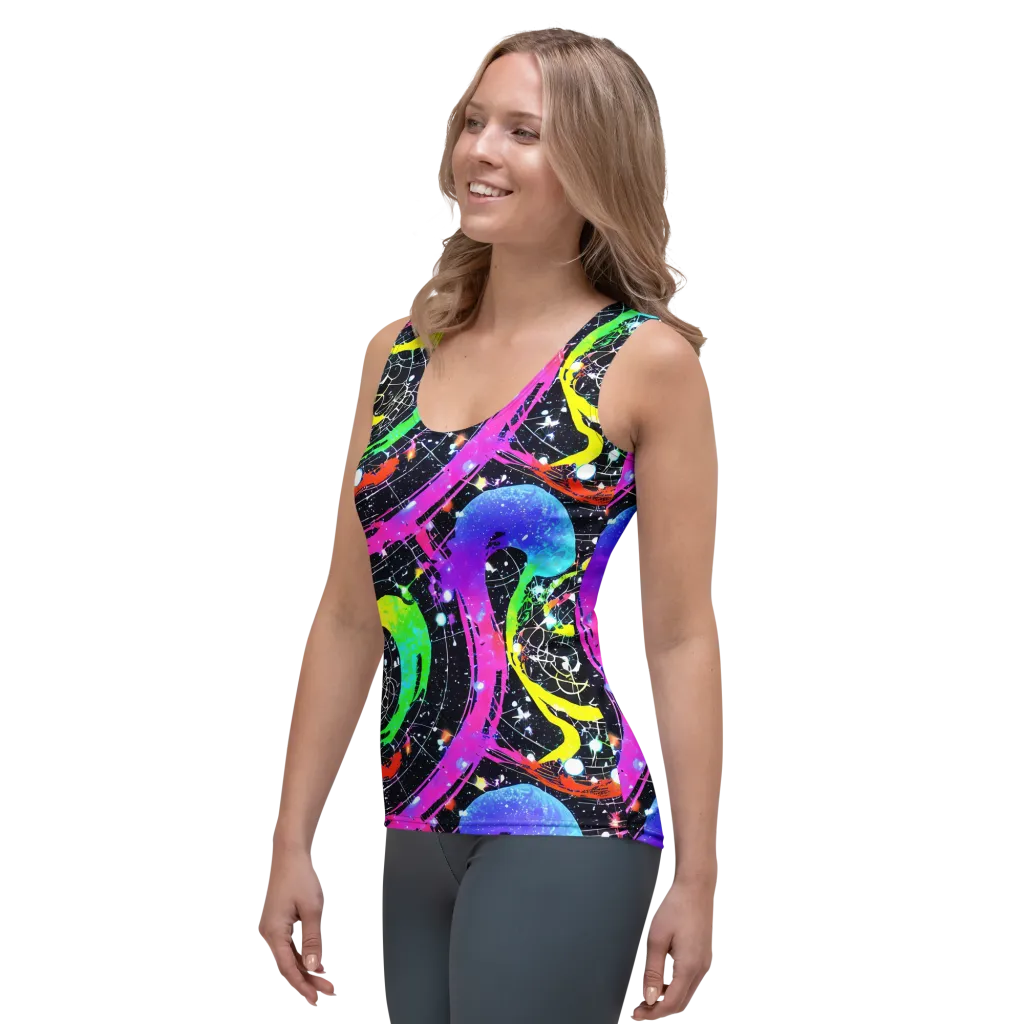 Galactic Riot on Women's Tank Top — Left Front