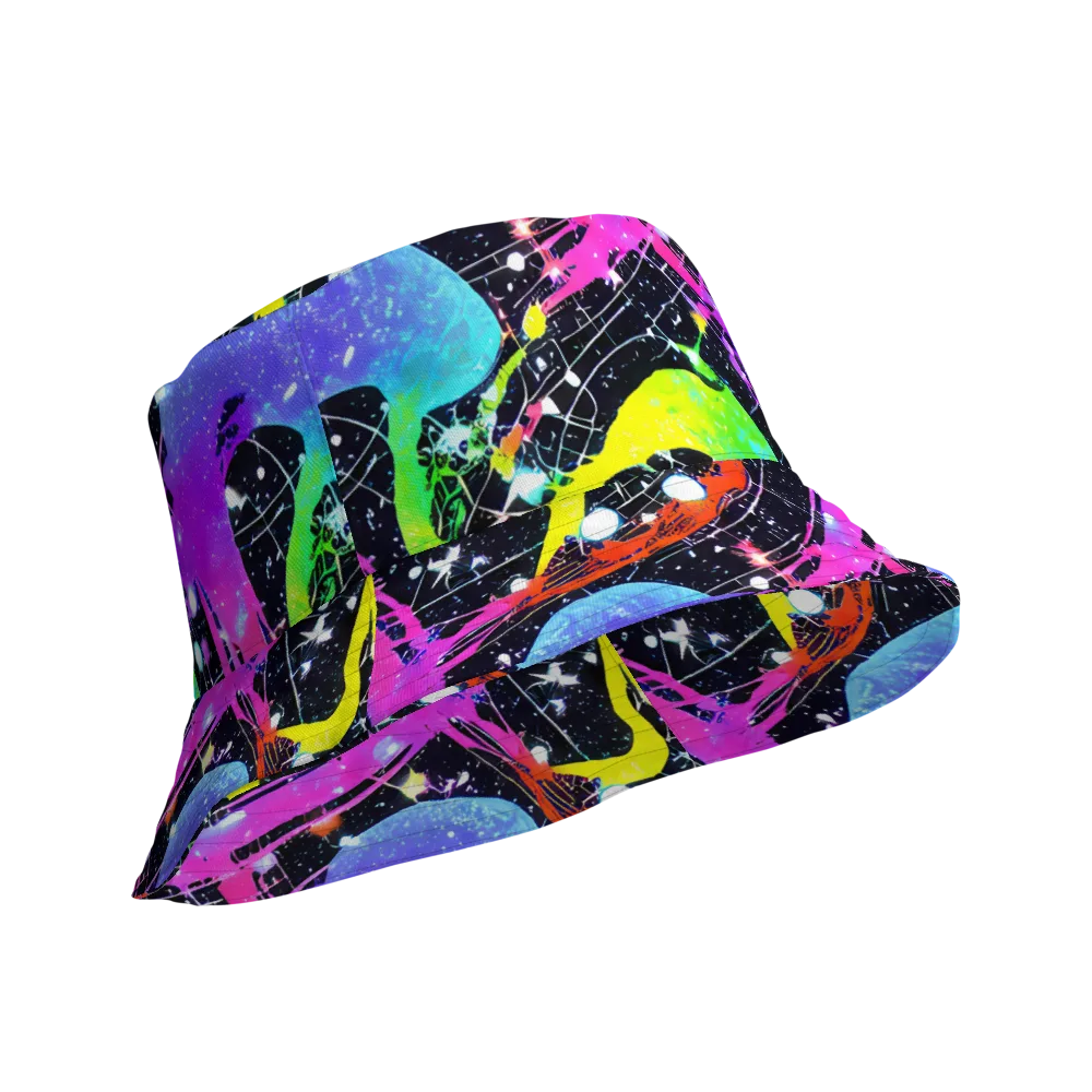 Galactic Riot on Reversible Bucket Hat — Product details Outside