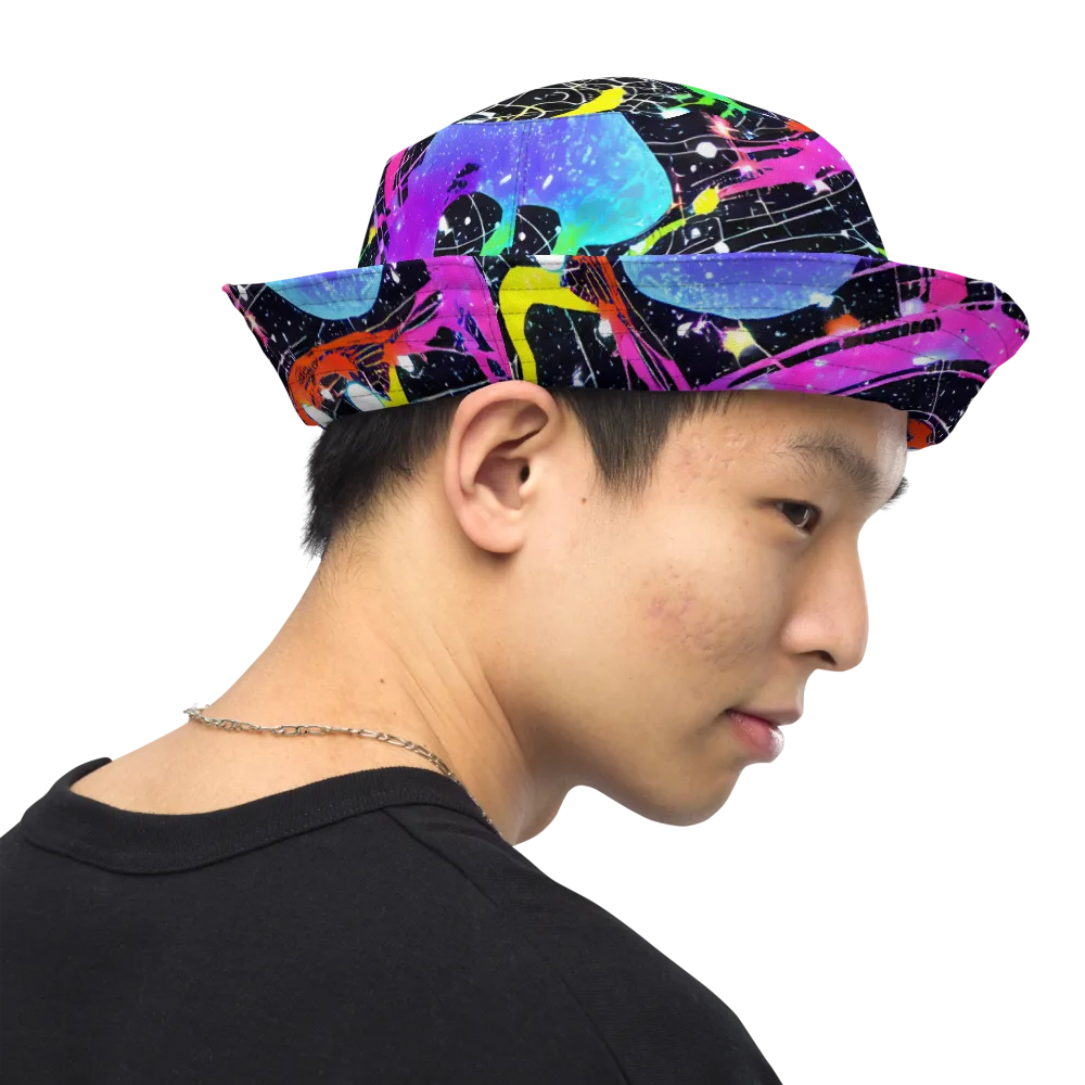 Galactic Riot on Reversible Bucket Hat — Right Outside