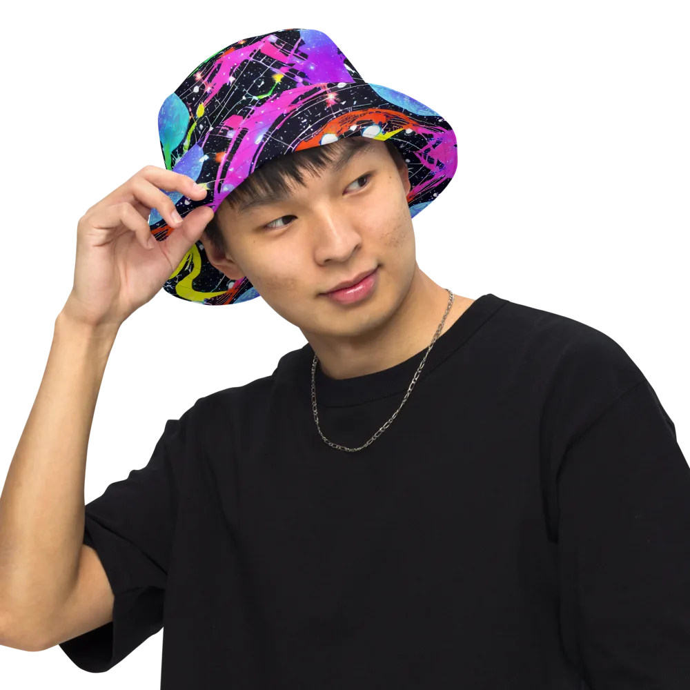 Galactic Riot on Reversible Bucket Hat — Front Inside
